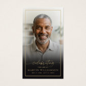 Modern Celebration of Life Cross Photo Prayer Card (Vorderseite)