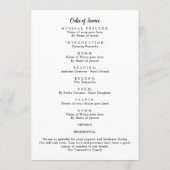 Modern Celebration Of Life Memorial Photo Flat Programm (Rückseite)