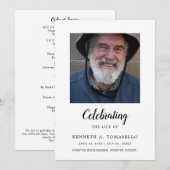 Modern Celebration Of Life Memorial Photo Flat Programm (Vorne/Hinten)
