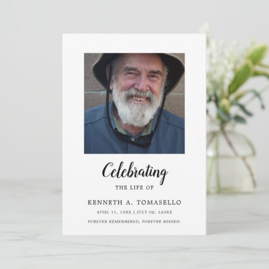 Modern Celebration Of Life Memorial Photo Flat Programm (Stehend Vorderseite)