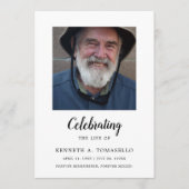 Modern Celebration Of Life Memorial Photo Flat Programm (Vorderseite)