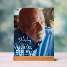 Modern Celebration Of Life Photo Funeral Memorial  Acrylschild