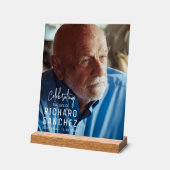 Modern Celebration Of Life Photo Funeral Memorial  Acrylschild (Winkel)