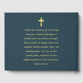 Modern Celebration Of Life Photo Funeral Memorial  Gästebuch (Rückseite)