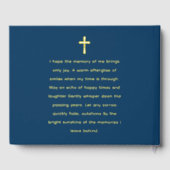 Modern Celebration Of Life Photo Funeral Memorial Gästebuch (Rückseite)