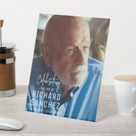 Modern Celebration Of Life Photo Funeral Memorial  Sockelschild