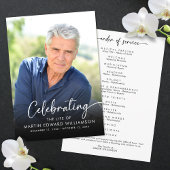 Modern Celebration of Life Photo Funeral Programm