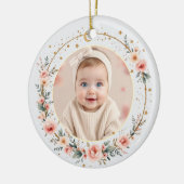 Modern Celestial Baby’s 1st Christmas Elegant Keramik Ornament (Links)