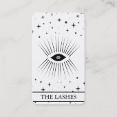 Modern Celestial Eye Tarot Lashes Black Visitenkarte (Vorderseite)