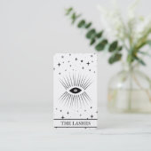 Modern Celestial Eye Tarot Lashes Black Visitenkarte (Stehend Vorderseite)