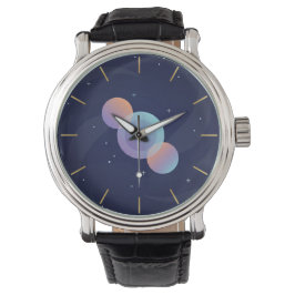 Modern Celestial Galaxy Art Wrist Watch Armbanduhr