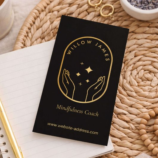 Modern Celestial Meditation Mindfulness Life Coach Visitenkarte