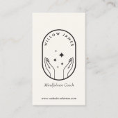 Modern Celestial Mindfulness Life Coach Ivory Visitenkarte (Vorderseite)