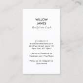 Modern Celestial Mindfulness Life Coach Sage Green Visitenkarte (Rückseite)