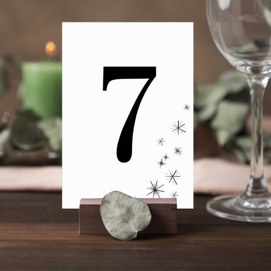 Modern Celestial Minimalist Wedding Table Number Tischnummer