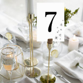 Modern Celestial Minimalist Wedding Table Number Tischnummer