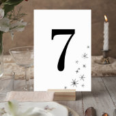 Modern Celestial Minimalist Wedding Table Number Tischnummer