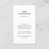 Modern Celestial Reiki Master Healing Hands Green Visitenkarte (Rückseite)