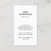 Modern Celestial Reiki Practitioner Healing Hands  Visitenkarte (Rückseite)