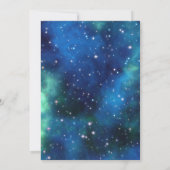 Modern Celestial Space Galaxy Wedding Save The Date (Rückseite)
