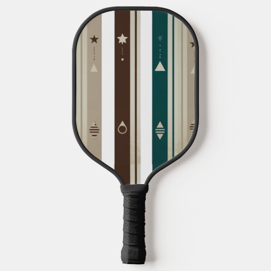 Modern Celestial Triple Vertical Stripe Pickleball Pickleball Schläger (Rückseite)