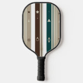Modern Celestial Triple Vertical Stripe Pickleball Schläger (Rückseite)