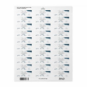 Modern Celestial Watercolor Rücksendeadresse (Vorne)