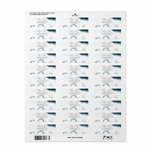 Modern Celestial Watercolor Rücksendeadresse