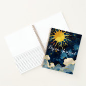 Modern Celestis Sun Stars Clouds Dream Journal Notizblock (Innenseite)
