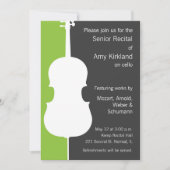 Modern Cello Erwägungsgrund Einladung - grün und g (Vorderseite)