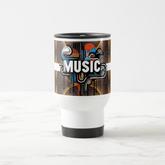 Modern Ceramic Coffee Cup – Trendy Artistic Design Reisebecher (Mittel)