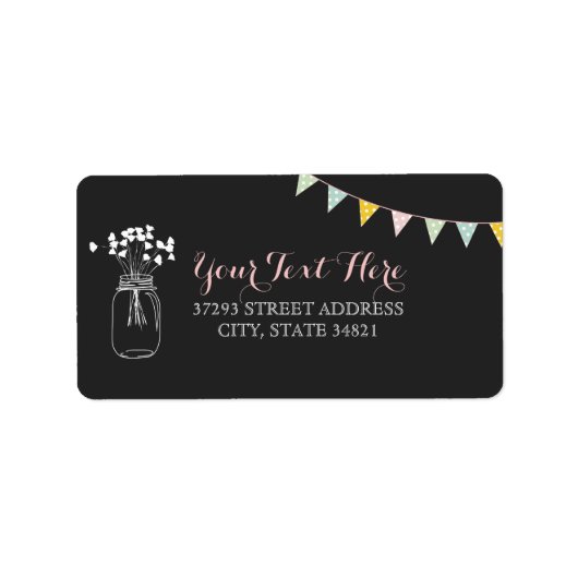 Modern Chalkboard Address Label Adressaufkleber (Vorne)