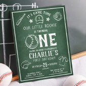 Modern Chalkboard Baseball Budget 1b Geburtstag