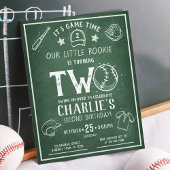 Modern Chalkboard Baseball Budget 2. Geburtstag