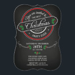 Modern Chalkboard Best Christmas Party Einladung<br><div class="desc">Moderne Klammer die Chalkboard Best Christmas Party Einladung mit zeitgenössischer Typografie,  mit grünen heiligen Blätter und roten Beeren Set auf einem beliebten schwarzen Chalkboard Hintergrund. Stilvolle & schicke Weihnachtseinladung für alle Ihre festlichen Wintertage.. Party,  Party,  Cocktail Party und Dinner Party.</div>