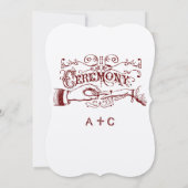 Modern Chalkboard Burgundy Typografie einladen Einladung (Rückseite)