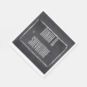Modern Chalkboard Einfache Skripte Serviette (Ecke)
