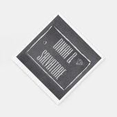 Modern Chalkboard Einfache Skripte Serviette (Ecke)