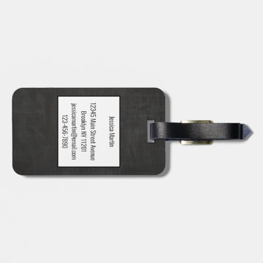 Modern Chalkboard Gepäckanhänger (Rückseite horizontal)