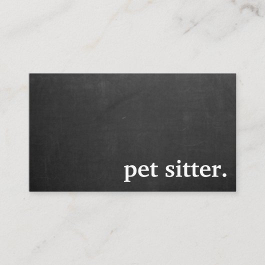 Modern Chalkboard pet pet sitter. Loyalty Card Visitenkarte (Vorderseite)