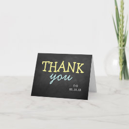 Modern Chalkboard Typografie Wedding Vielen Dank Dankeskarte