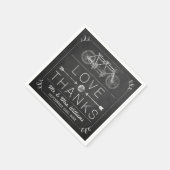 Modern Chalkboard Typografie Wedkins Serviette (Ecke)