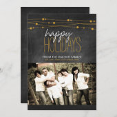 Modern Chalkboard Weihnachtskarten Feiertagskarte (Vorne/Hinten)