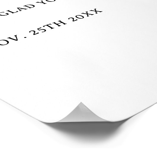 Modern Champagne Tower Engagement Welcome Poster (Ecke)