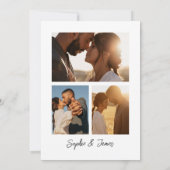 Modern Champagne Tower Photo Engagement Einladung (Rückseite)