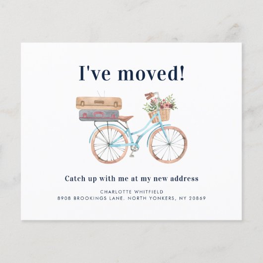 Modern Change of Address Moving Announcement Card (Vorderseite)