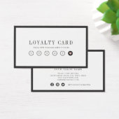 Modern charcoal black border business loyalty card (Schreibtisch)