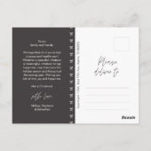 Modern Charcoal Bow Muster Familienjubiläum Weihna Postkarte (Rückseite)