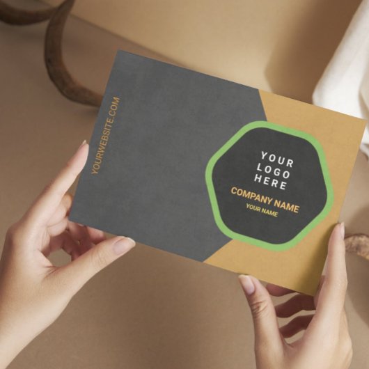 Modern Charcoal & Gold Design Visitenkarte