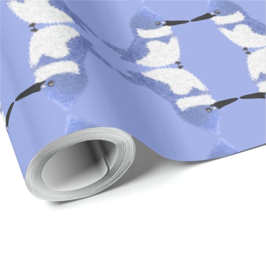 Modern charming belted kingfisher geschenkpapier (Rolleneckpunkt)